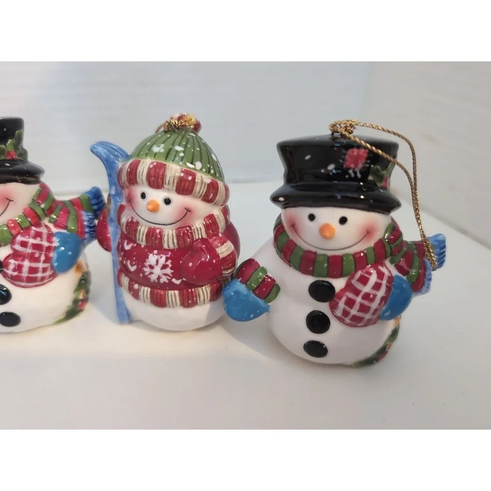 Burton + Burton 6 Ceramic Snowman‎ Ornaments